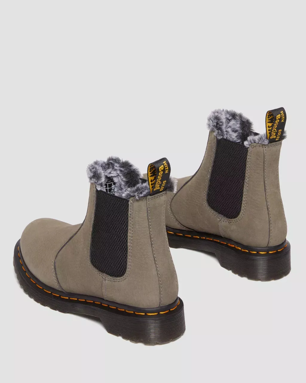 2976 Leonore Faux Fur Lined Chelsea Boots - Nickel Grey