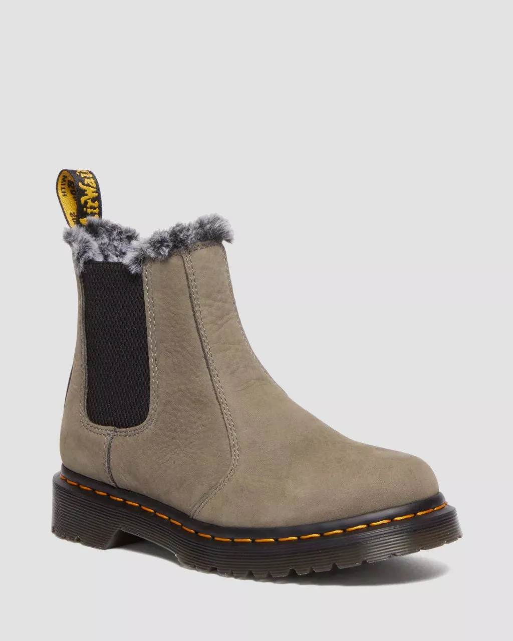 2976 Leonore Faux Fur Lined Chelsea Boots - Nickel Grey
