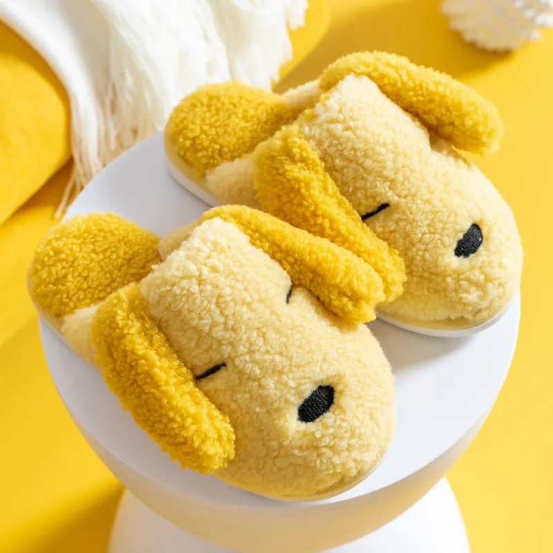 Animal Slippers Lovers Ears Plush Puppies Home Cute Comfortable Cotton Slippers UGG Style