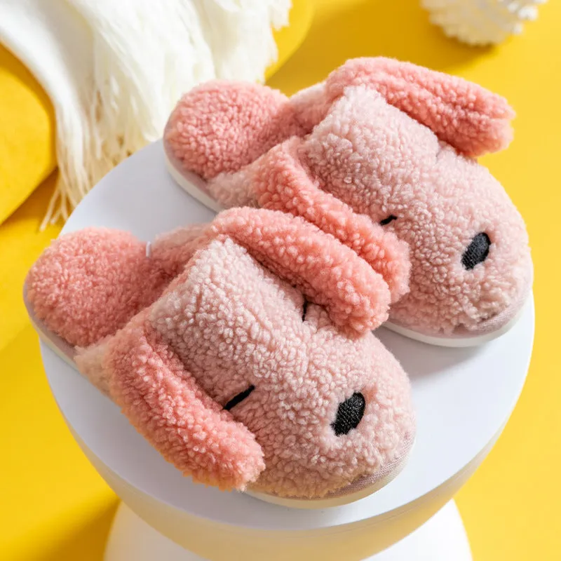 Animal Slippers Lovers Ears Plush Puppies Home Cute Comfortable Cotton Slippers UGG Style