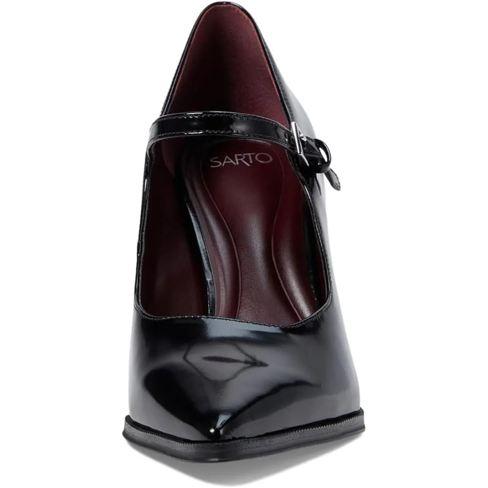 Athena Black Glossy Leathr Franco Sarto Pumps