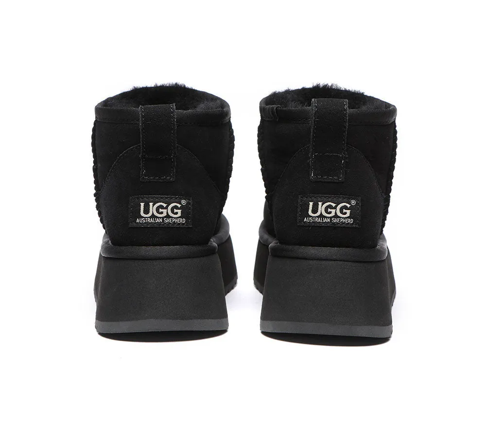 AUSTRALIAN SHEPHERD® UGG Boots Sheepskin Wool Classic Ankle Ultra Mini Platform