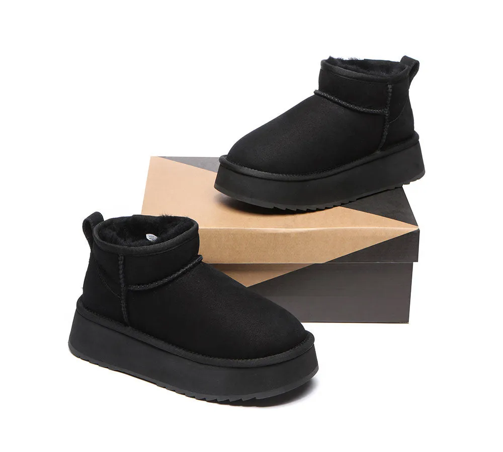 AUSTRALIAN SHEPHERD® UGG Boots Sheepskin Wool Classic Ankle Ultra Mini Platform