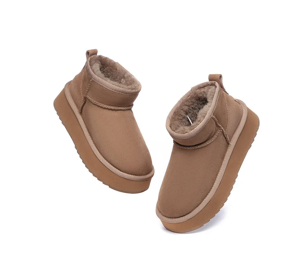 AUSTRALIAN SHEPHERD® UGG Boots Sheepskin Wool Classic Ankle Ultra Mini Platform