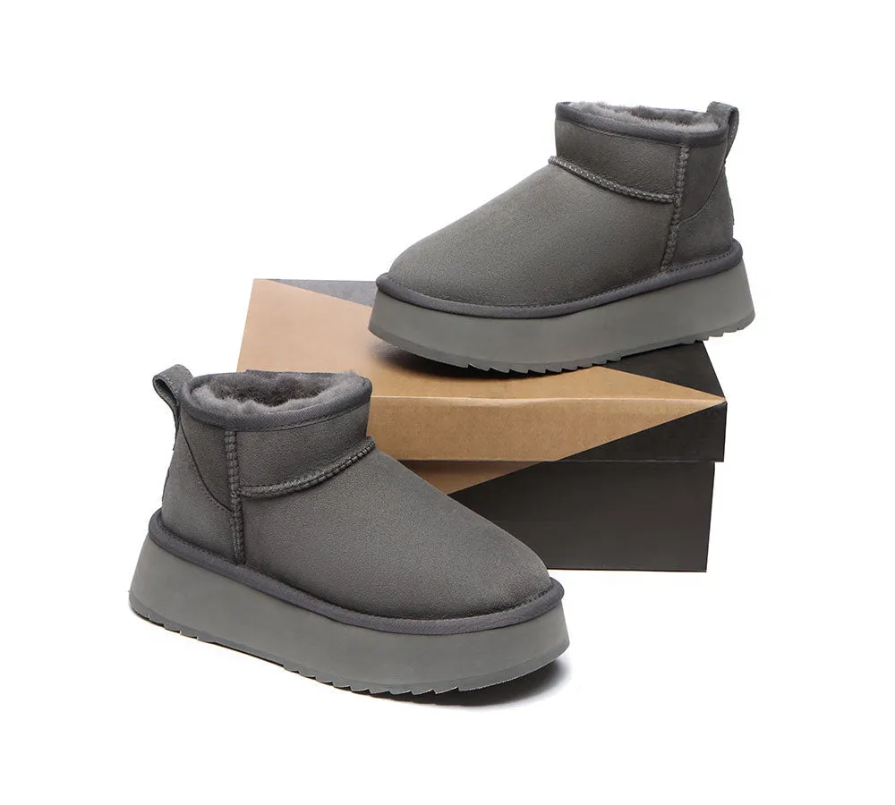 AUSTRALIAN SHEPHERD® UGG Boots Sheepskin Wool Classic Ankle Ultra Mini Platform