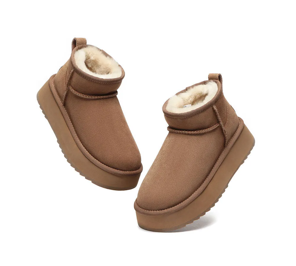 AUSTRALIAN SHEPHERD® UGG Boots Sheepskin Wool Classic Ankle Ultra Mini Platform