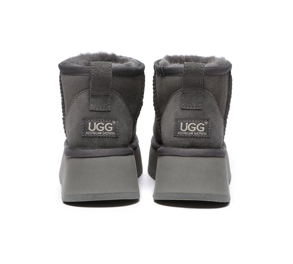 AUSTRALIAN SHEPHERD® UGG Boots Sheepskin Wool Classic Ankle Ultra Mini Platform