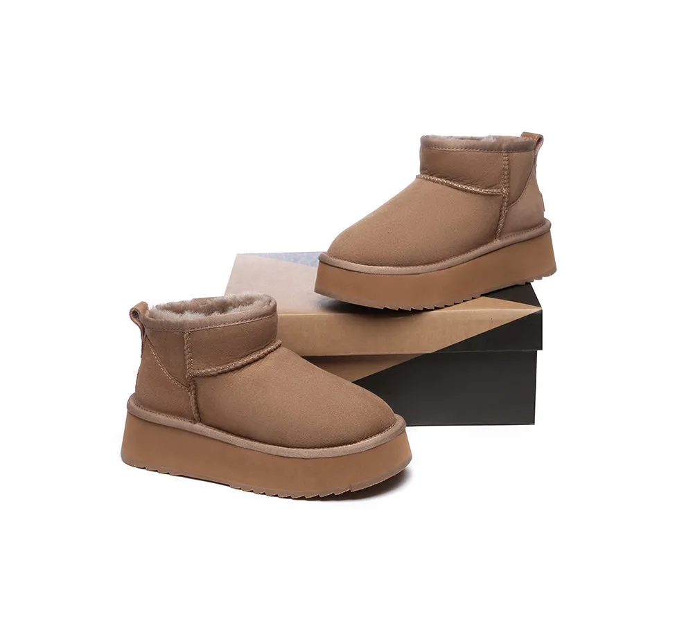 AUSTRALIAN SHEPHERD® UGG Boots Sheepskin Wool Classic Ankle Ultra Mini Platform