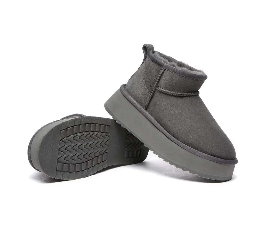 AUSTRALIAN SHEPHERD® UGG Boots Sheepskin Wool Classic Ankle Ultra Mini Platform