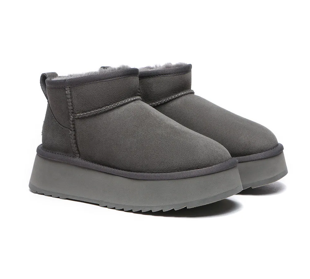 AUSTRALIAN SHEPHERD® UGG Boots Sheepskin Wool Classic Ankle Ultra Mini Platform