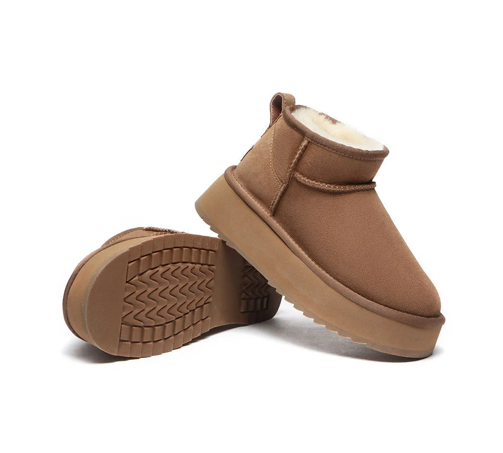 AUSTRALIAN SHEPHERD® UGG Boots Sheepskin Wool Classic Ankle Ultra Mini Platform