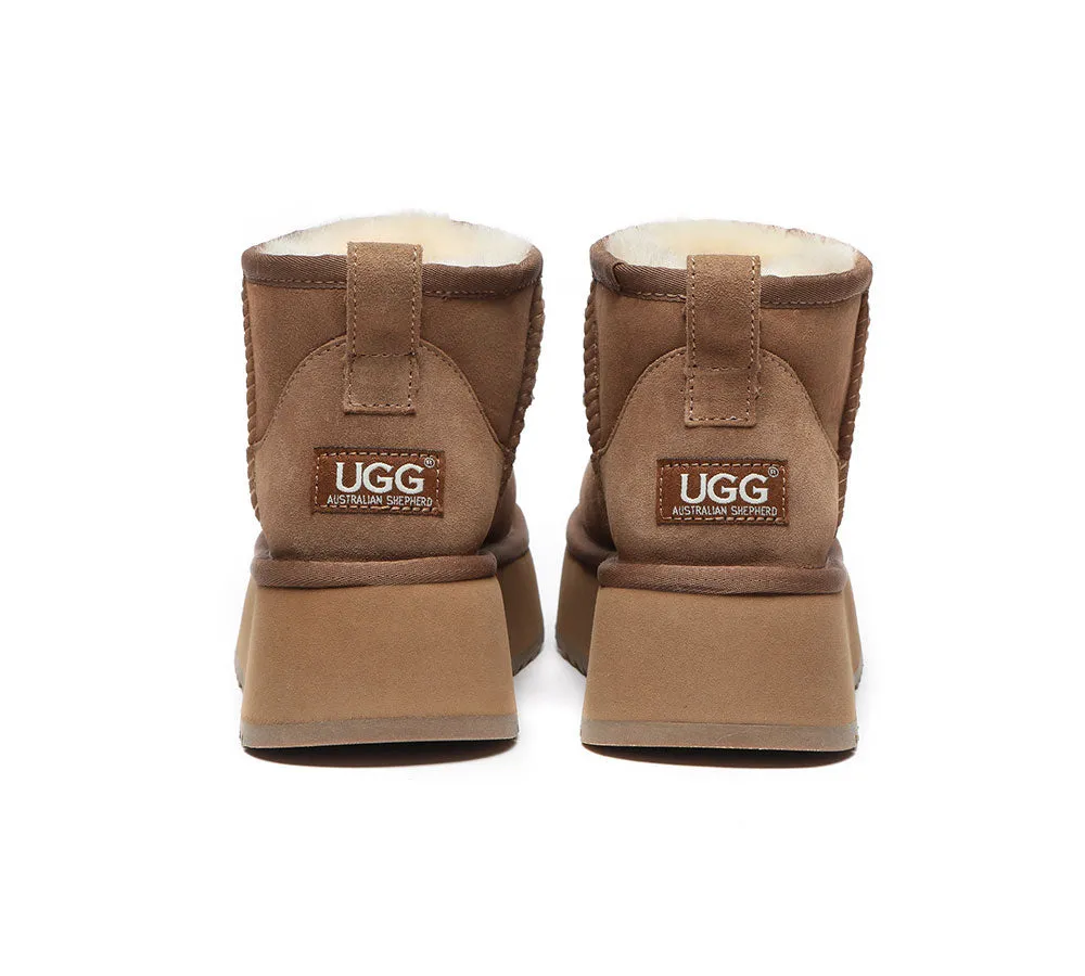 AUSTRALIAN SHEPHERD® UGG Boots Sheepskin Wool Classic Ankle Ultra Mini Platform