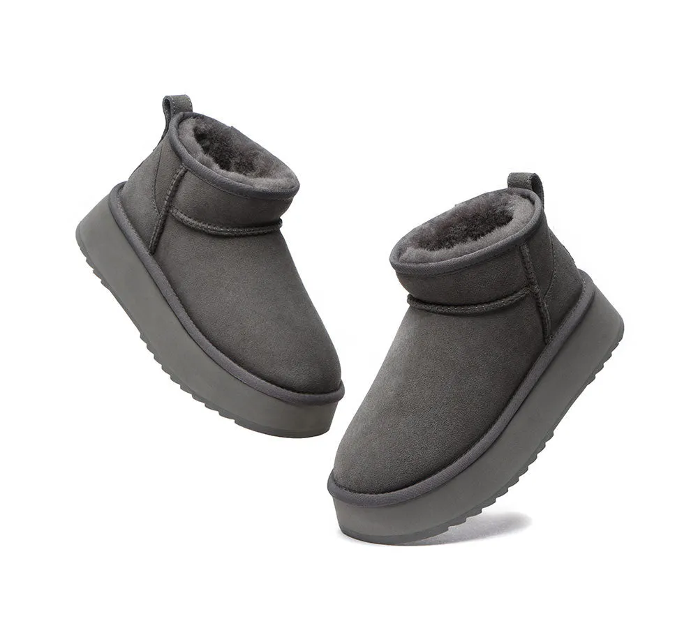 AUSTRALIAN SHEPHERD® UGG Boots Sheepskin Wool Classic Ankle Ultra Mini Platform