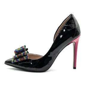 Betsey Johnson Princep Pump High-Heel Shoes Patent Leather Black Colour For Women