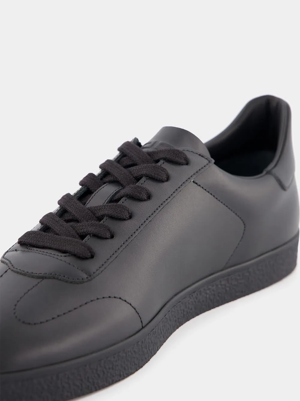 Black Leather Town Sneakers