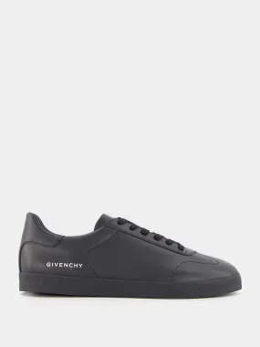 Black Leather Town Sneakers