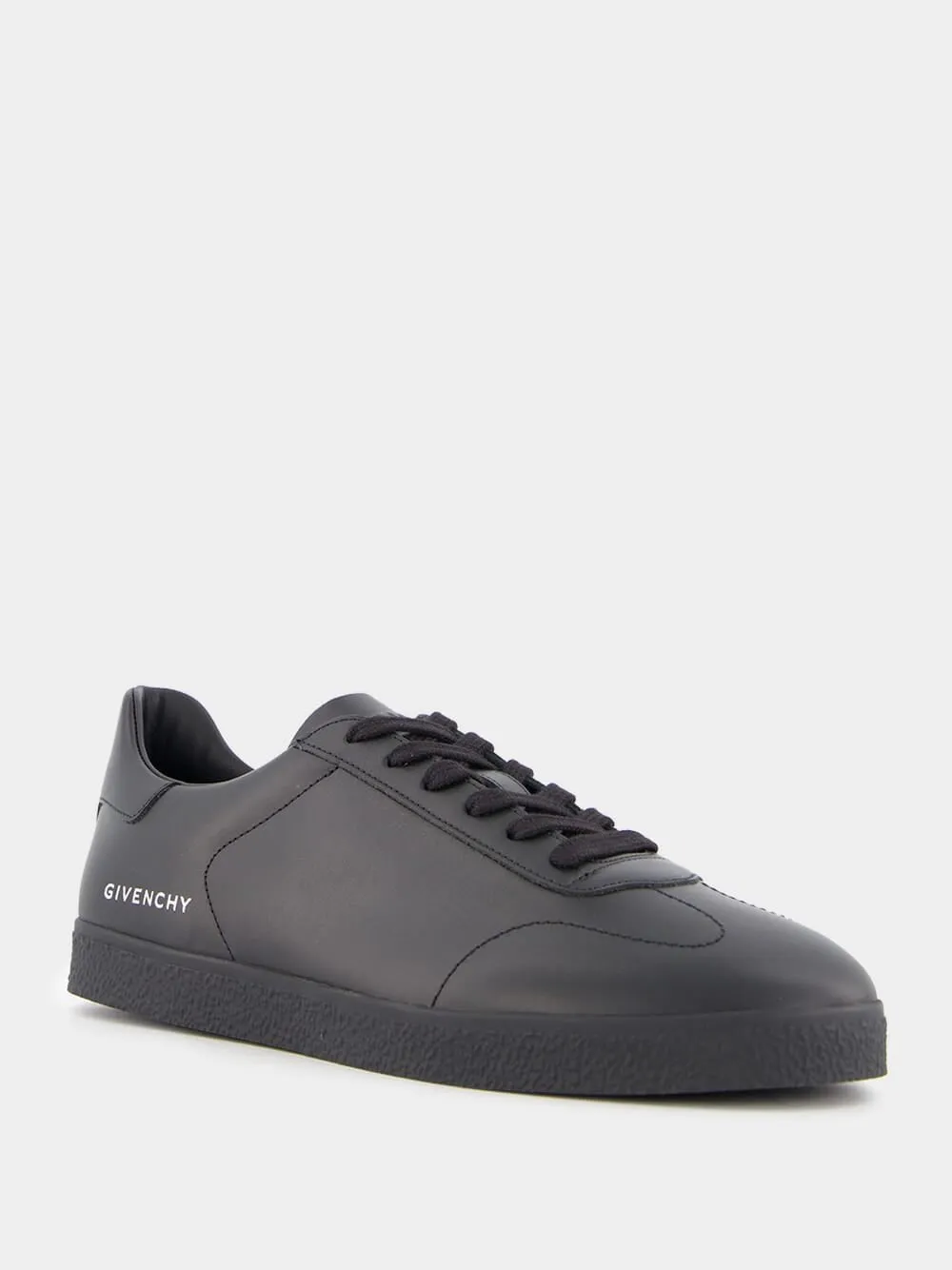 Black Leather Town Sneakers