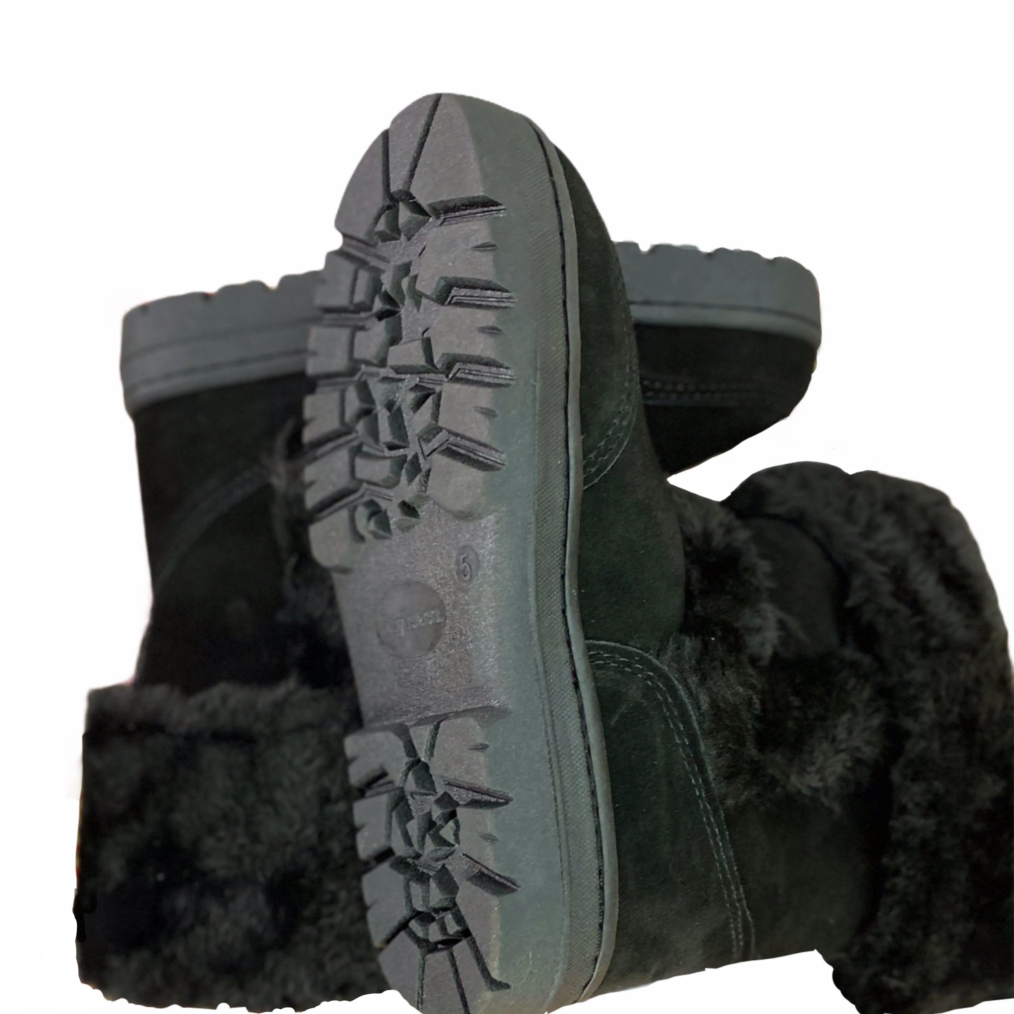 Black Suede Winter Boots