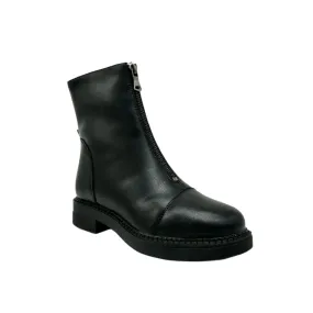 BONAVI 1W27-23 Zip Up Stone Ankle Boots