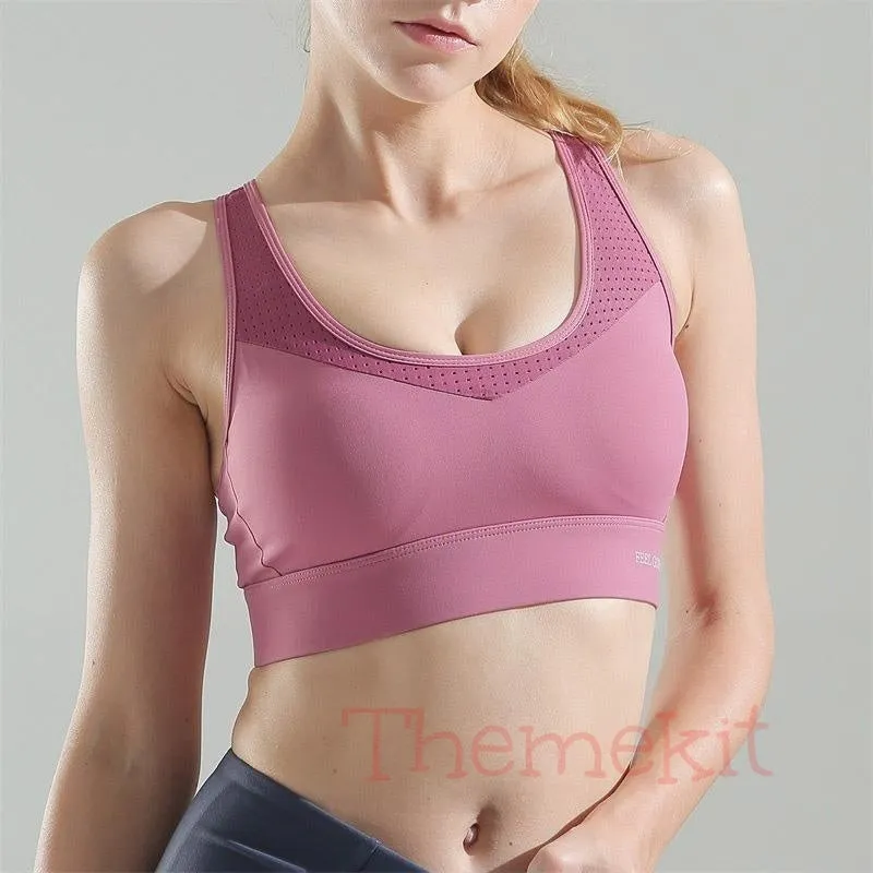 Breast-adjusted Shockproof Gathered Sports Bra
