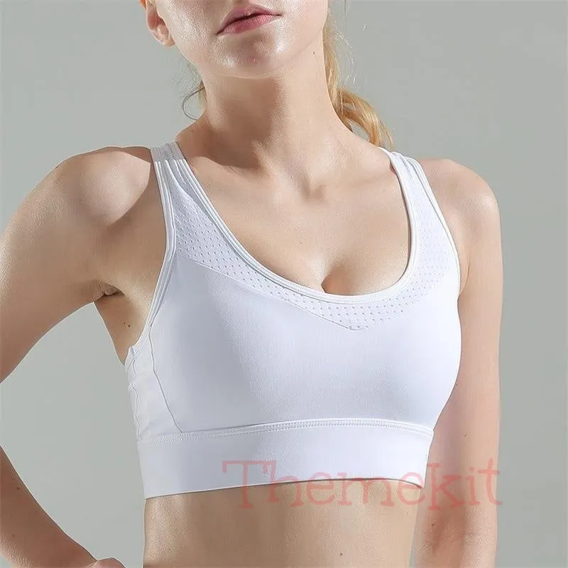 Breast-adjusted Shockproof Gathered Sports Bra