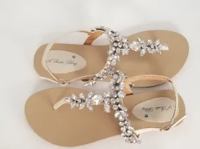 Bridal Sandals with Full Crystal Design