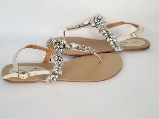 Bridal Sandals with Full Crystal Design