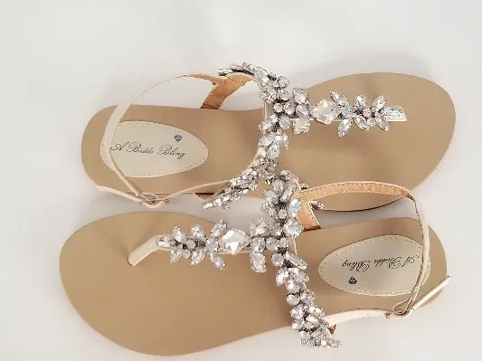 Bridal Sandals with Full Crystal Design