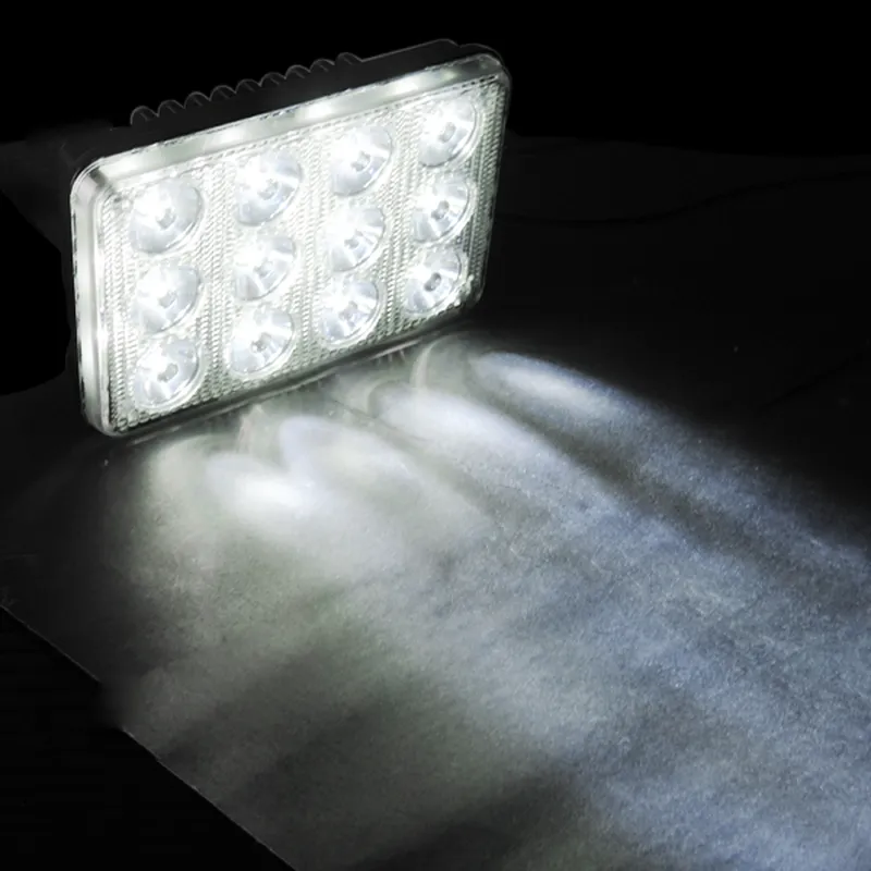 Car 5Inch 12LED 2W Rectangle LED Light Fog Light Working Lamp Flood Spot Lightt