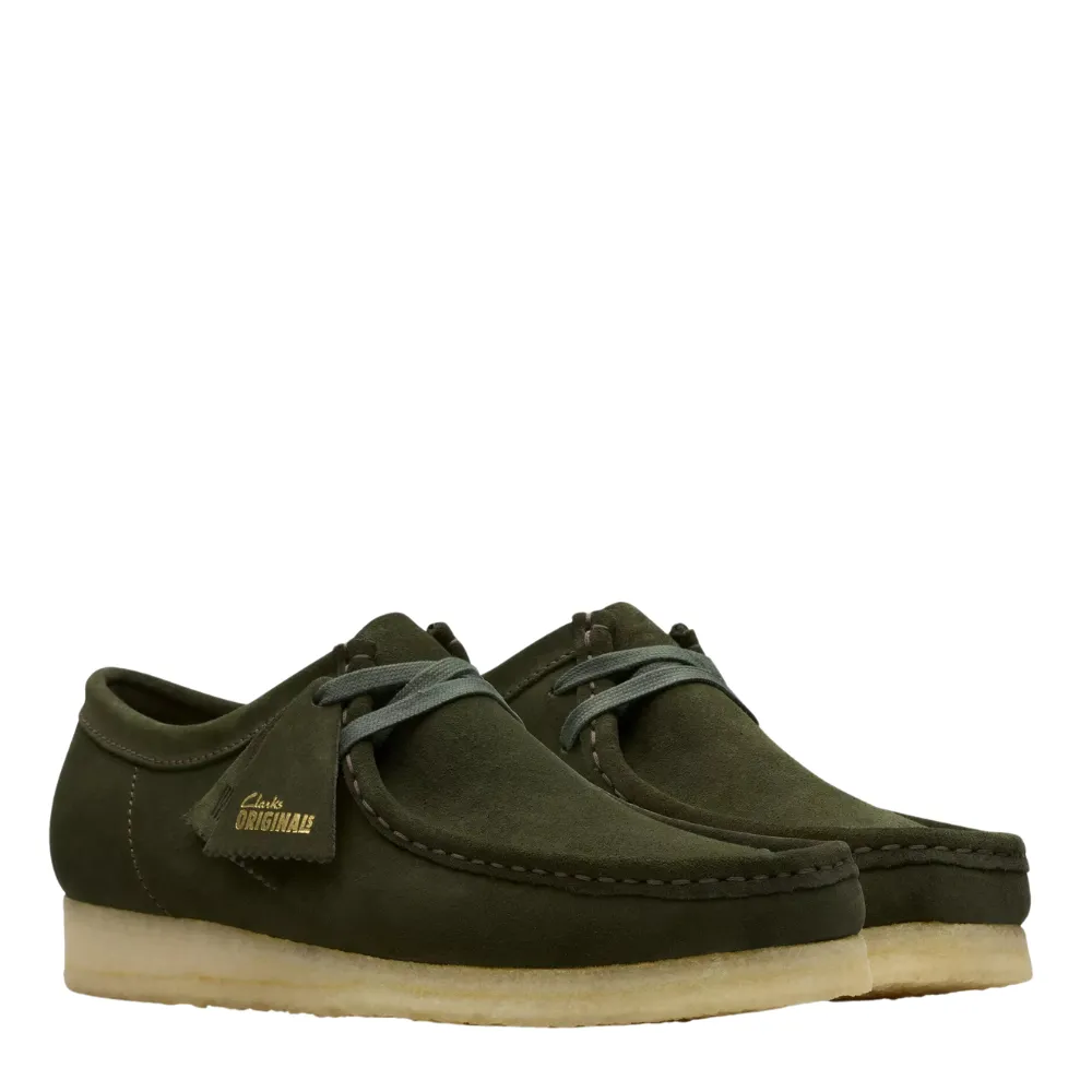 Clarks Men's Wallabee in Forest Green Suede