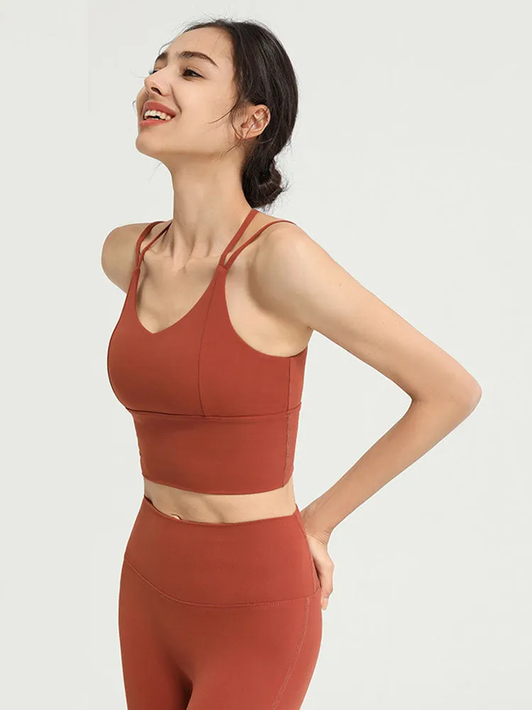 Dance Bra Shockproof Push Up Yoga Vest Fitness Running Underwear