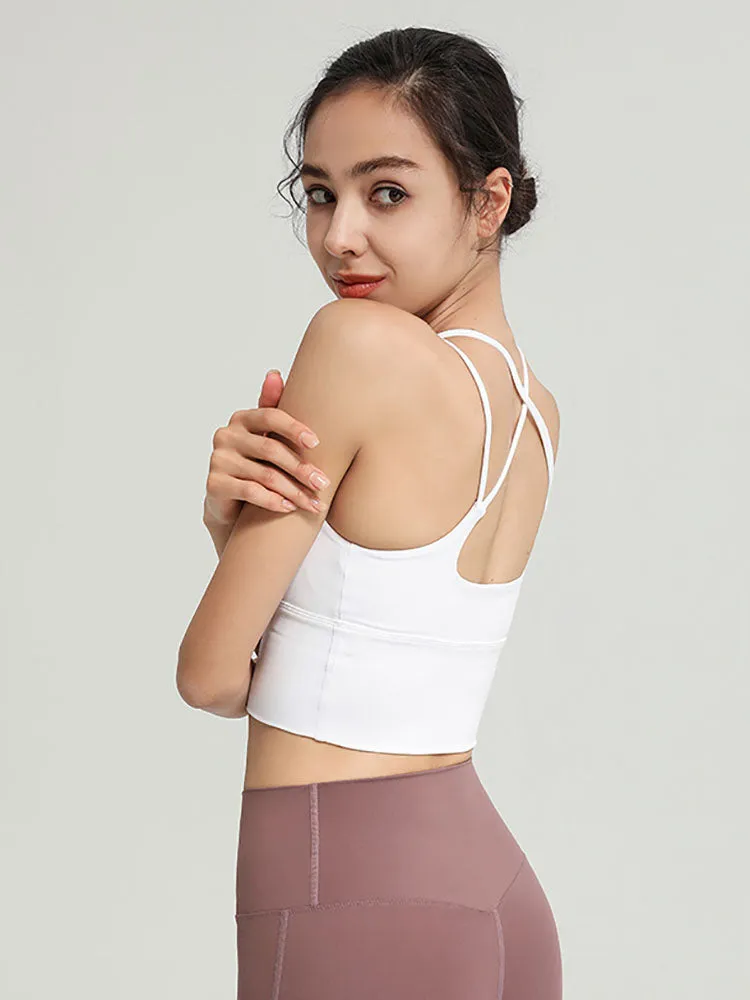 Dance Bra Shockproof Push Up Yoga Vest Fitness Running Underwear