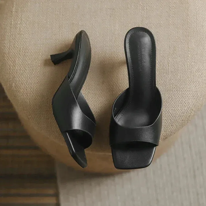 Elegant Step Heel Sandals
