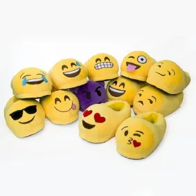 Emoticon - Smiley Shaped Plush Slippers (Fits Most Sizes)