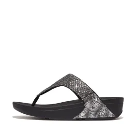 Fitflop Lulu Glitterball Toe Post Silver