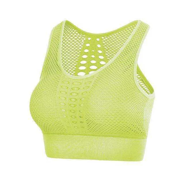 Fitness Shockproof Mesh Sports Bra