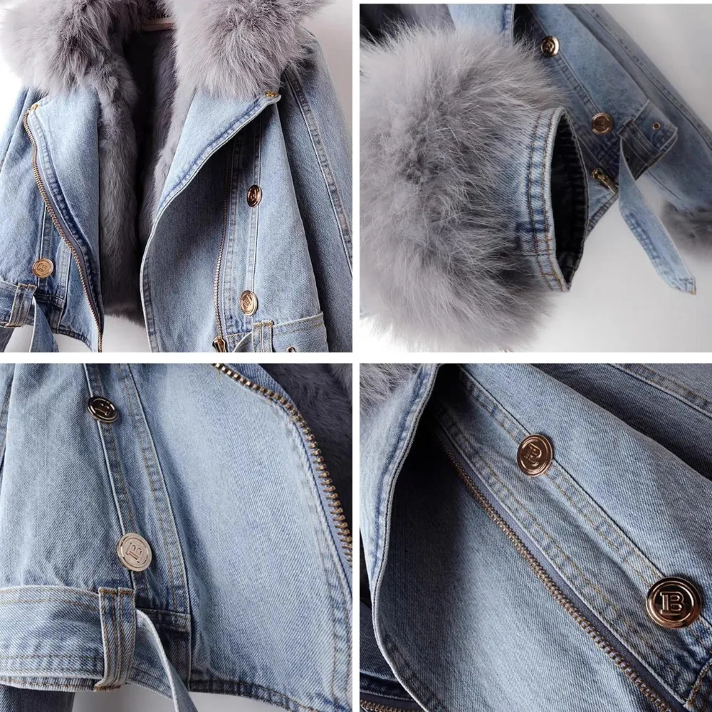Harper Fur-Lined Denim Jacket