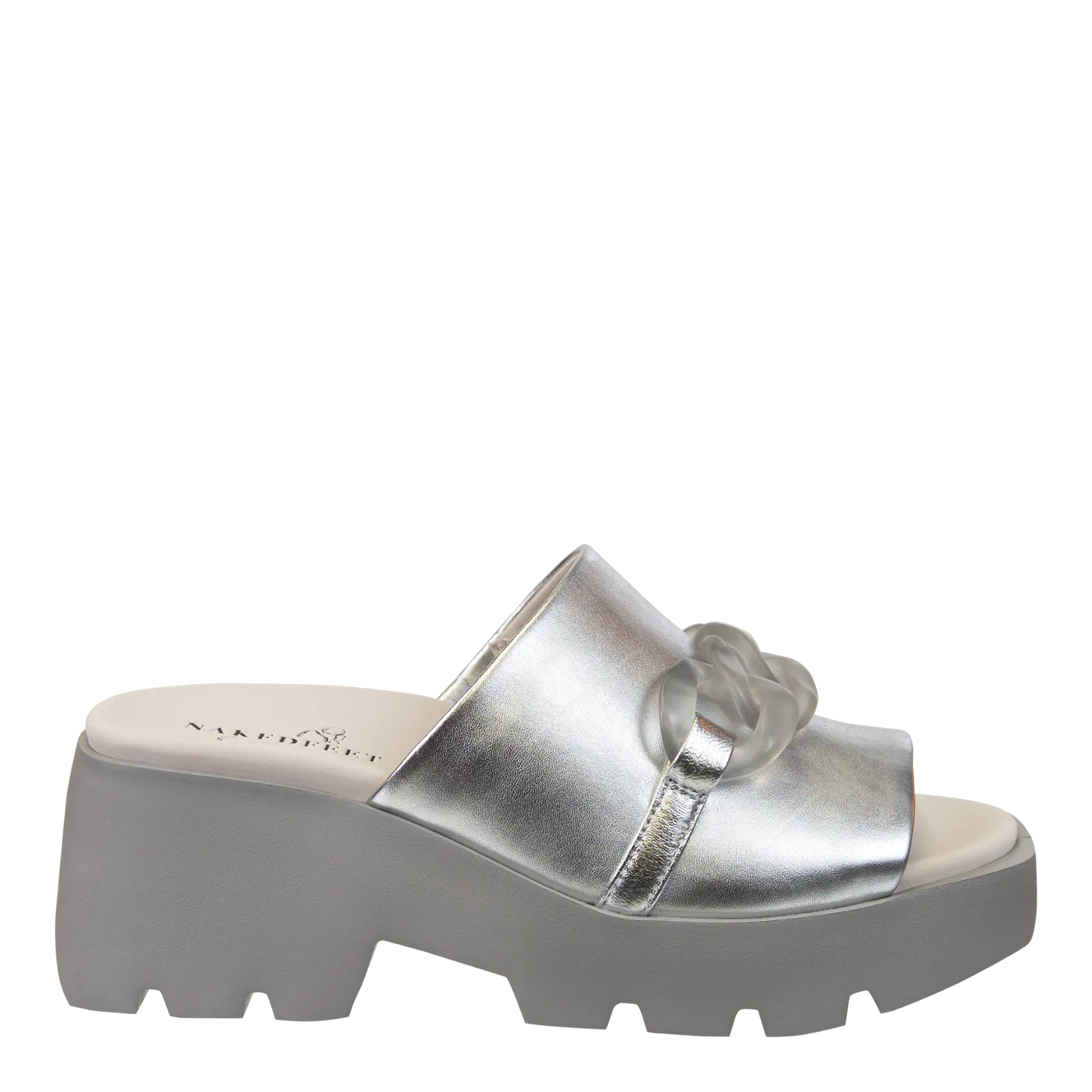 ISO in SILVER Platform Sandals