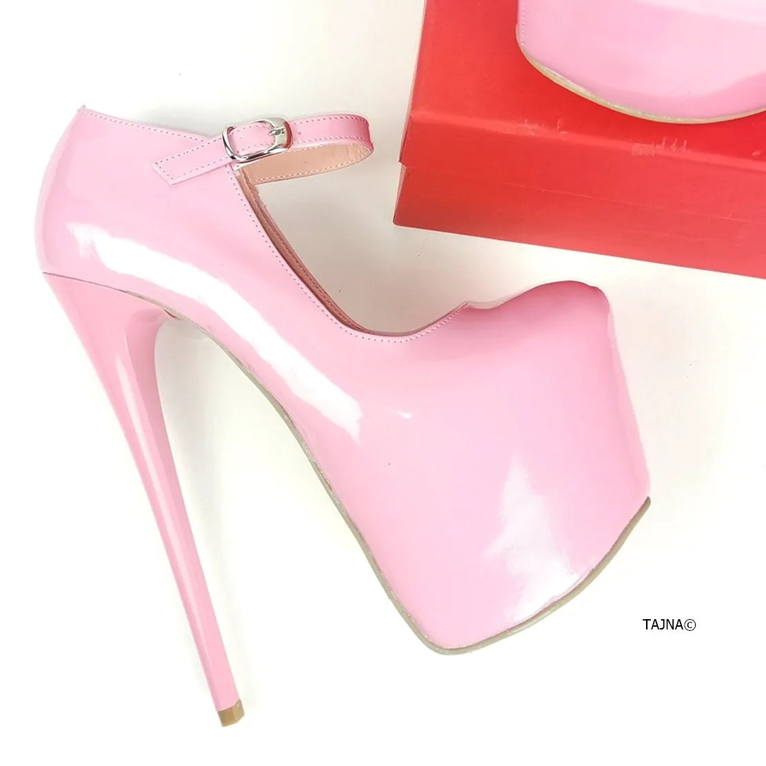 Light Pink Patent Mary Jane Heels