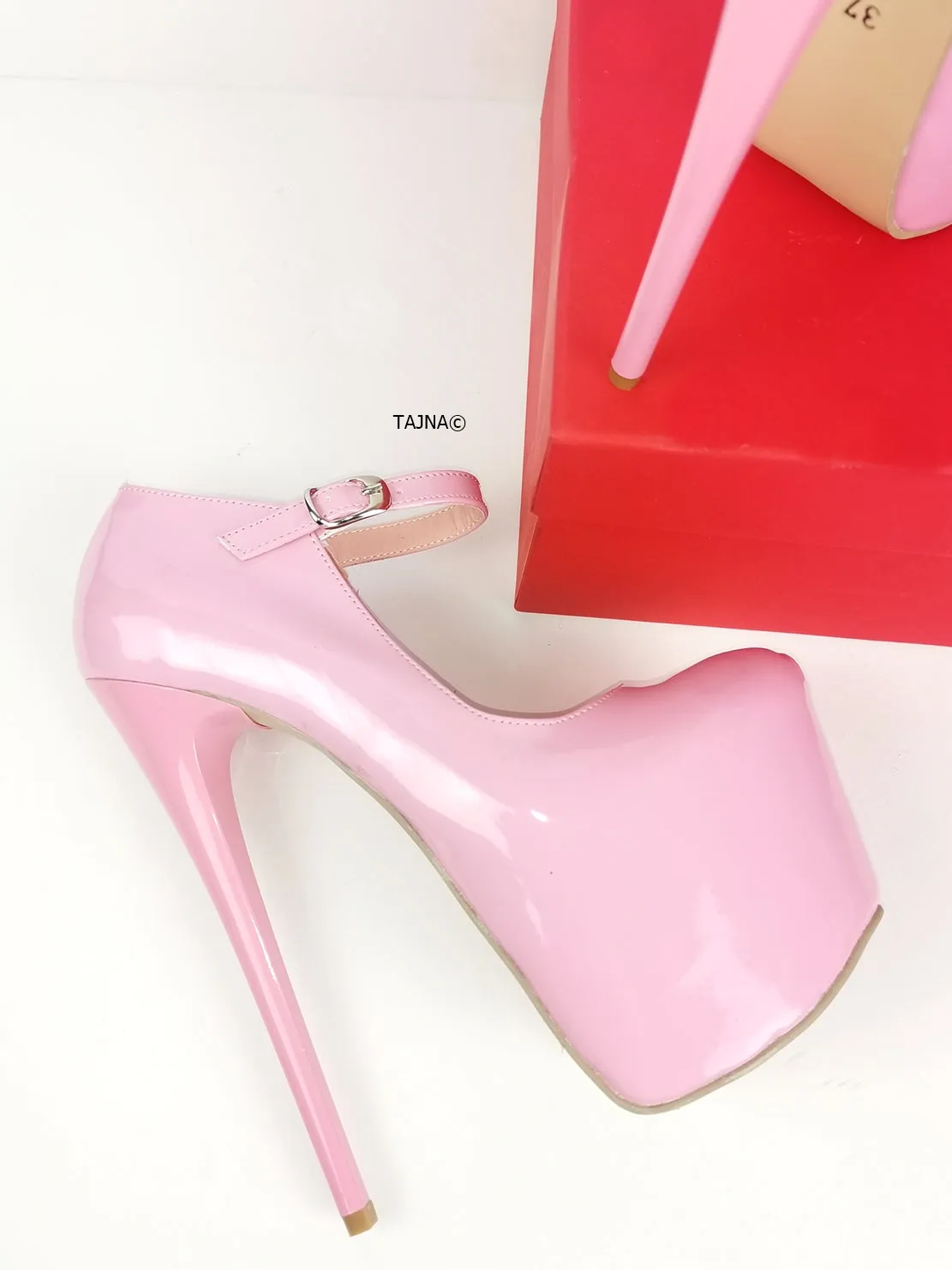 Light Pink Patent Mary Jane Heels