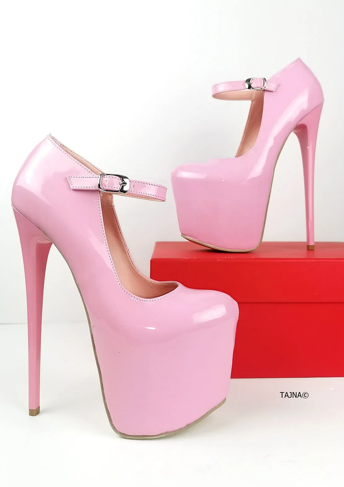 Light Pink Patent Mary Jane Heels