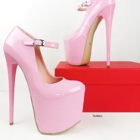Light Pink Patent Mary Jane Heels