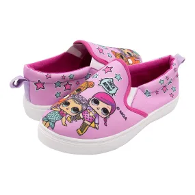L.O.L. Surprise! Girls Slip-On Canvas Sneaker; Pink Size 3