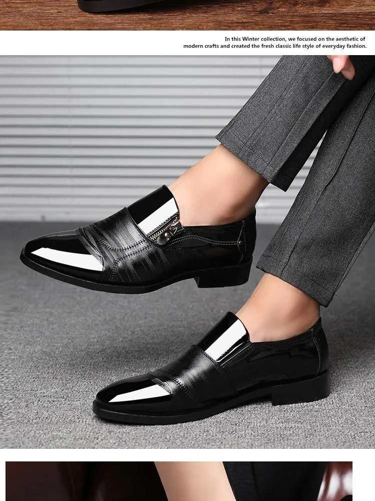 Luxury Business Oxford Leather Shoes Men Breathable Formal Shoes Male Office Wedding Flats Footwear