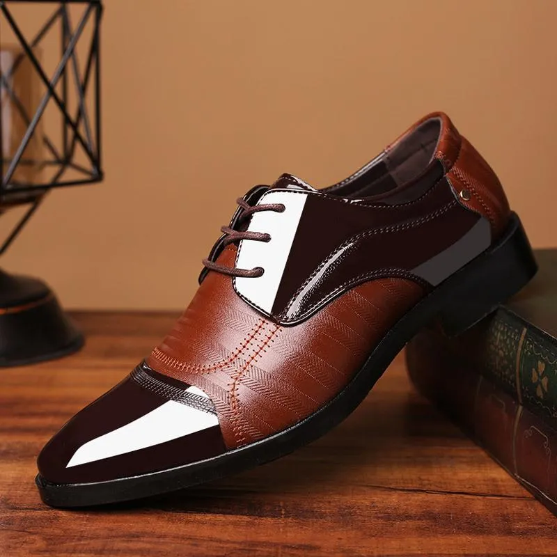 Luxury Business Oxford Leather Shoes Men Breathable Formal Shoes Male Office Wedding Flats Footwear