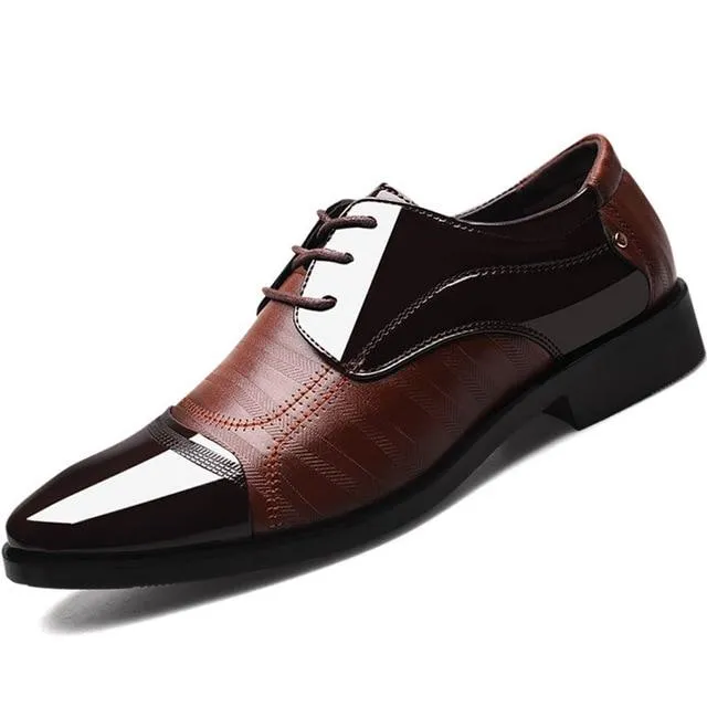 Luxury Business Oxford Leather Shoes Men Breathable Formal Shoes Male Office Wedding Flats Footwear