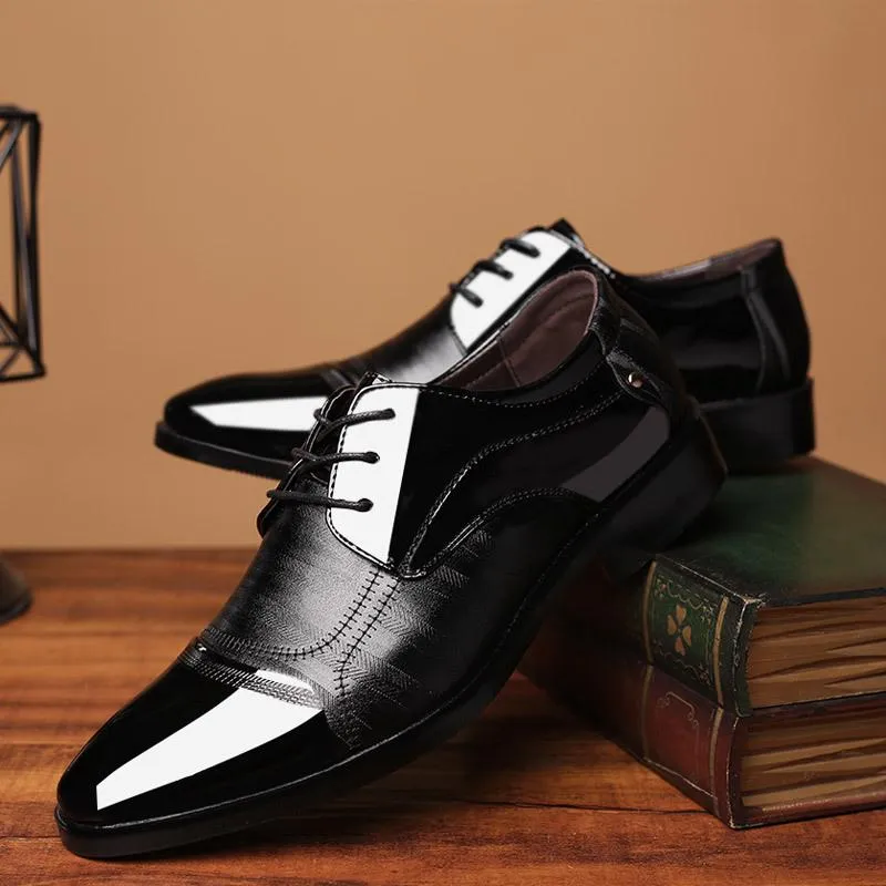 Luxury Business Oxford Leather Shoes Men Breathable Formal Shoes Male Office Wedding Flats Footwear