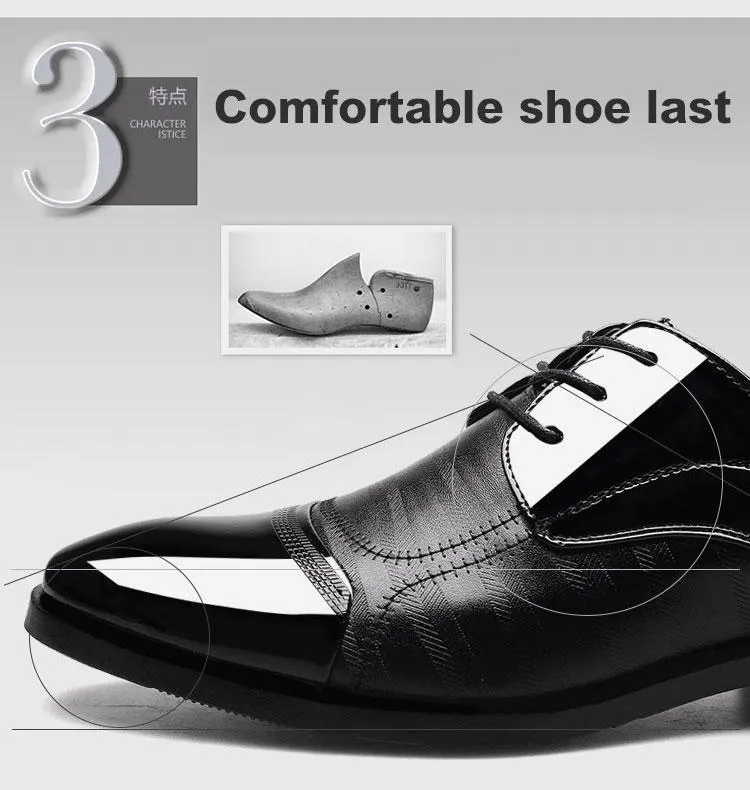 Luxury Business Oxford Leather Shoes Men Breathable Formal Shoes Male Office Wedding Flats Footwear
