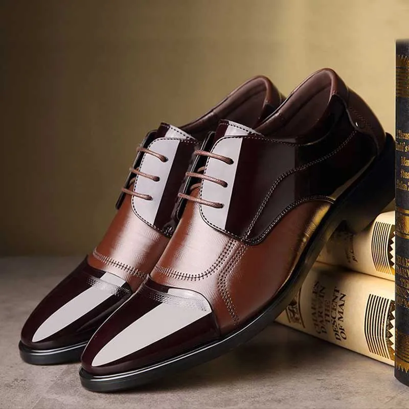 Luxury Business Oxford Leather Shoes Men Breathable Formal Shoes Male Office Wedding Flats Footwear