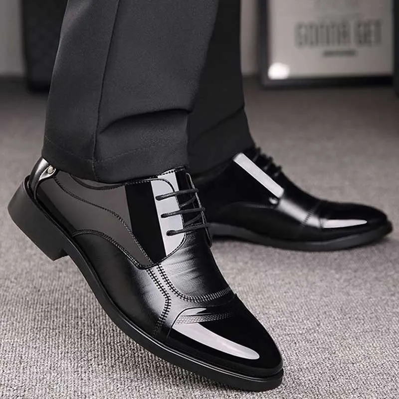 Luxury Business Oxford Leather Shoes Men Breathable Formal Shoes Male Office Wedding Flats Footwear
